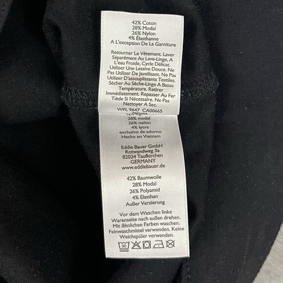 Eddie Bauer Pants Womens Size 10 Black Flat Front Mid Rise Stretch Pant Casual - Picture 11 of 13